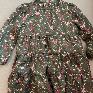 Janie and Jack Green Floral Dress